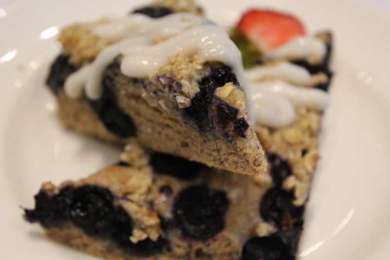 Blueberry Cake with Lemon Icing